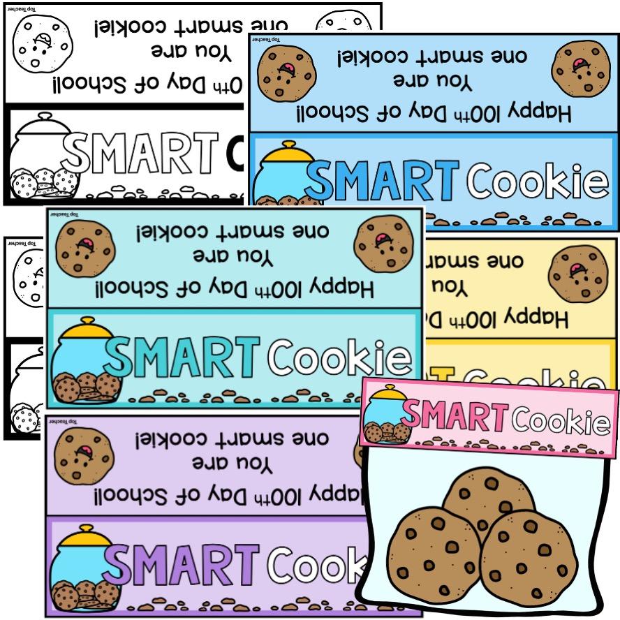 100 Days of School - Smart Cookie Gift Tags TT