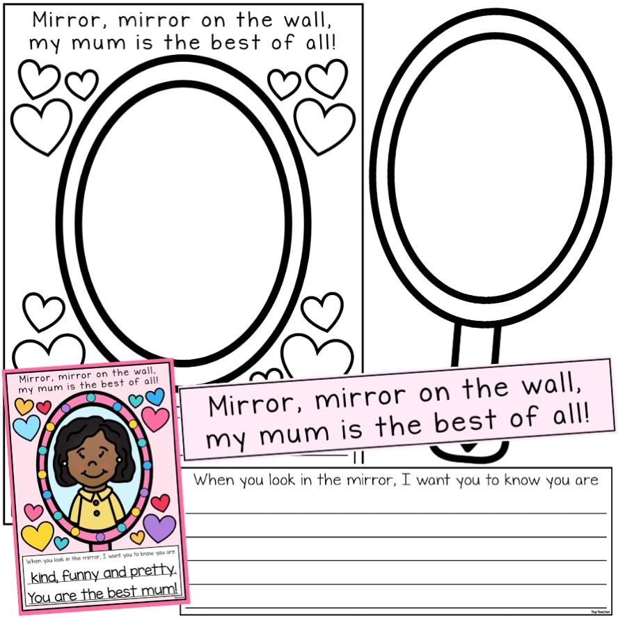 Mirror, Mirror Mother's Day Craft top teacher