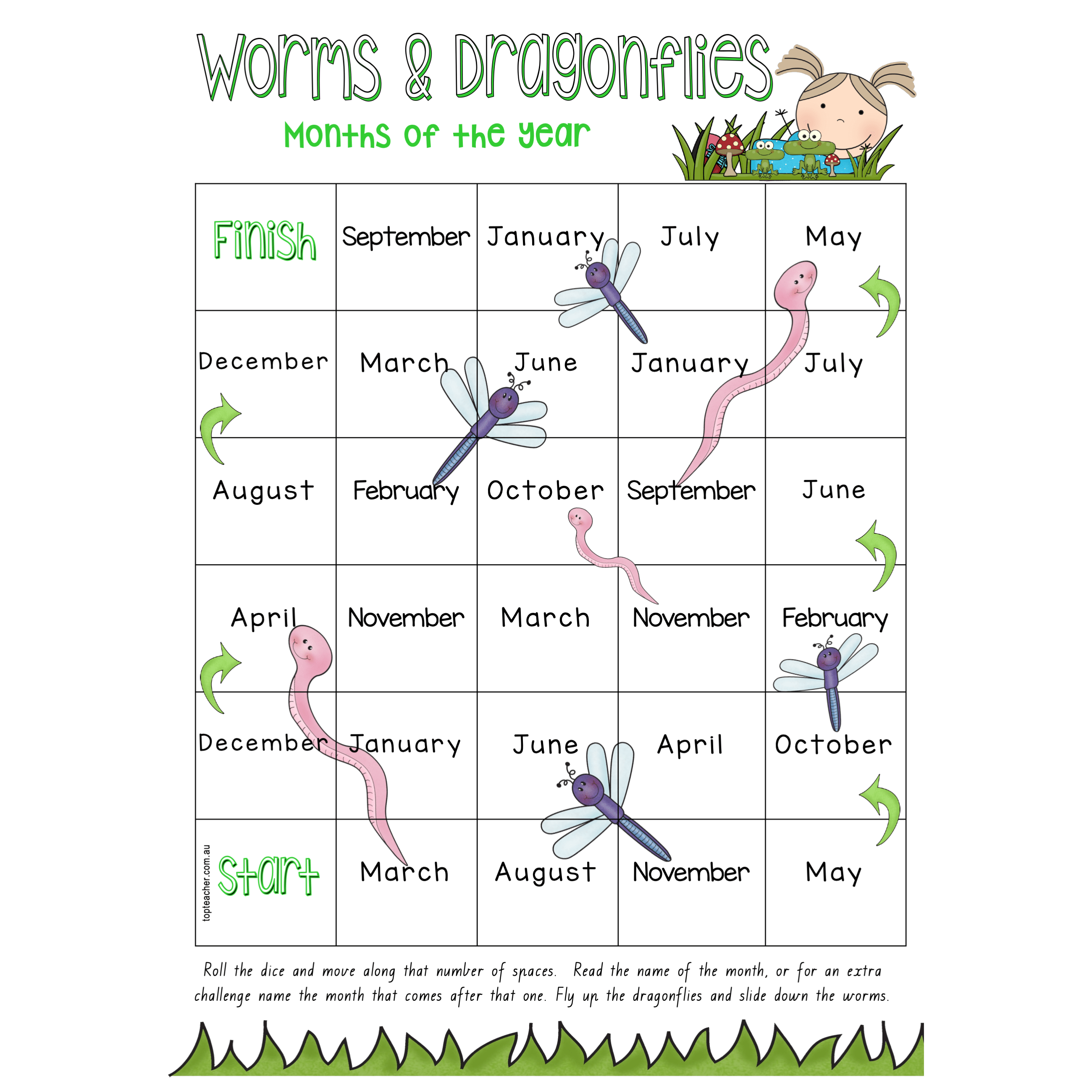 worms and dragonflies months top teacher