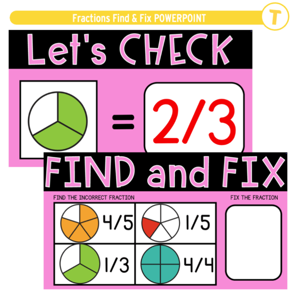 Fractions Find & Fix POWERPOINT - Image 3