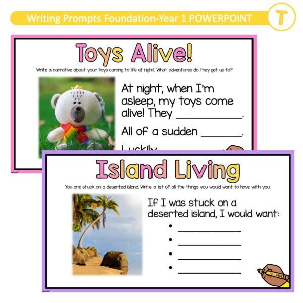 Writing Prompts Foundation-Year 1 POWERPOINT - Image 3