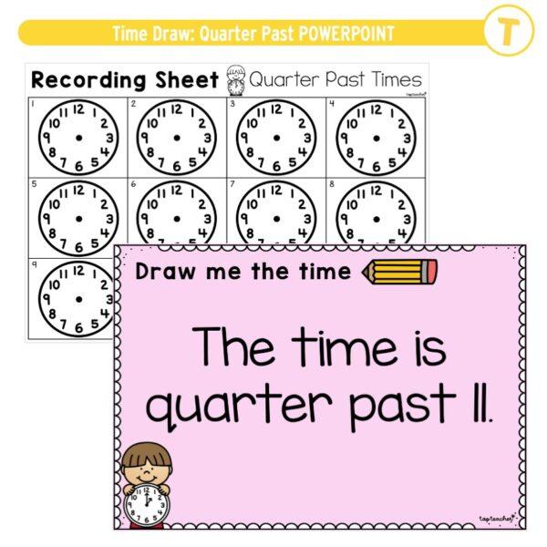 Time Draw: Quarter Past POWERPOINT - Image 3