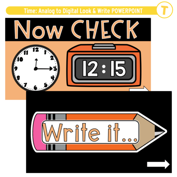 Time: Analog to Digital Look & Write POWERPOINT - Image 3