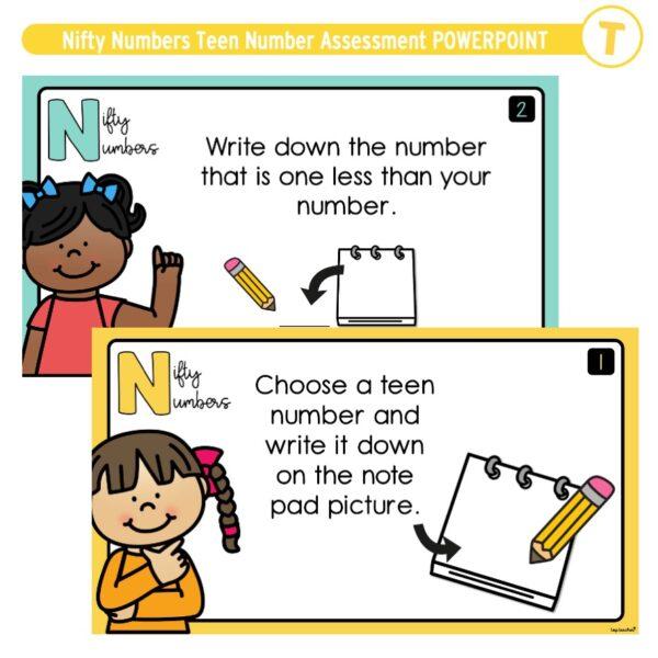 Nifty Numbers Teen Number Assessment POWERPOINT - Image 2