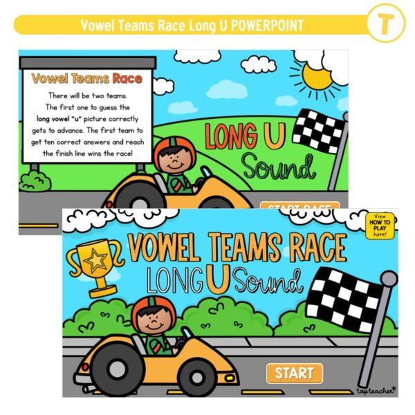Vowel Teams Race Long U POWERPOINT - Image 2