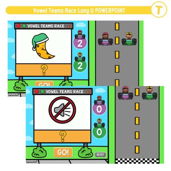 Vowel Teams Race Long U POWERPOINT - Image 3