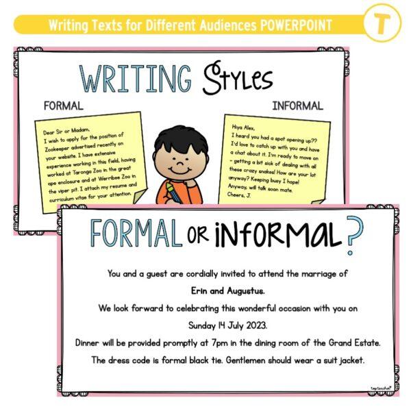 Writing Texts for Different Audiences POWERPOINT - Image 4