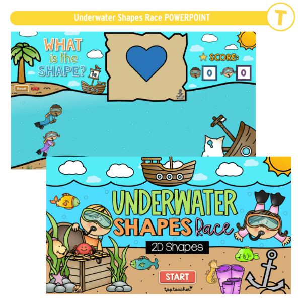 Underwater Shapes Race POWERPOINT - Image 2