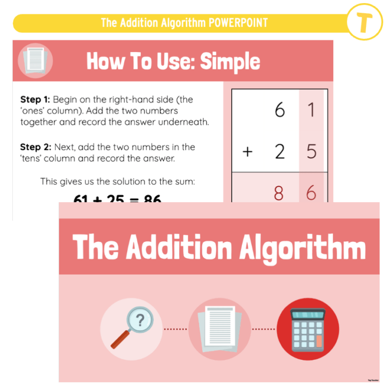 The Addition Algorithm POWERPOINT – Top Teacher
