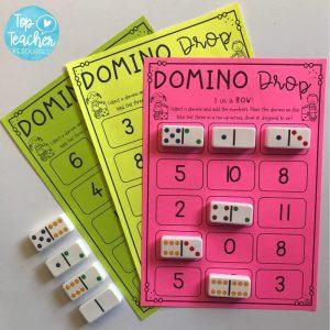 Domino Drop 3 in a Row: Addition Game - Top Teacher