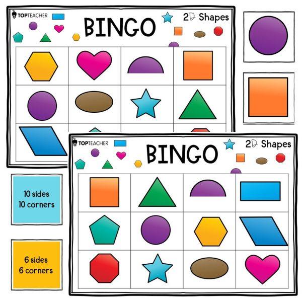 2D Shape Bingo - Top Teacher