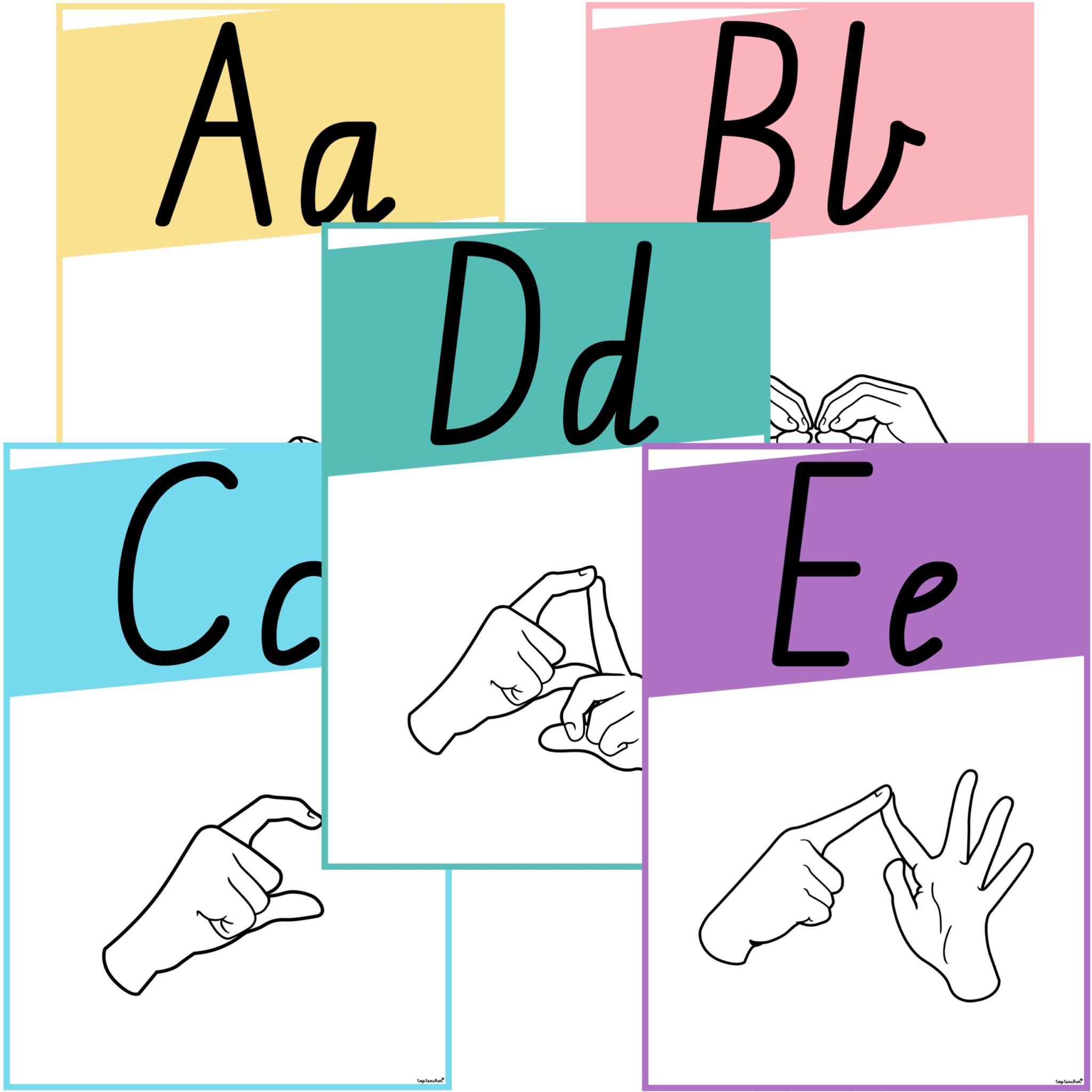 Auslan Alphabet Posters Animalia - Top Teacher