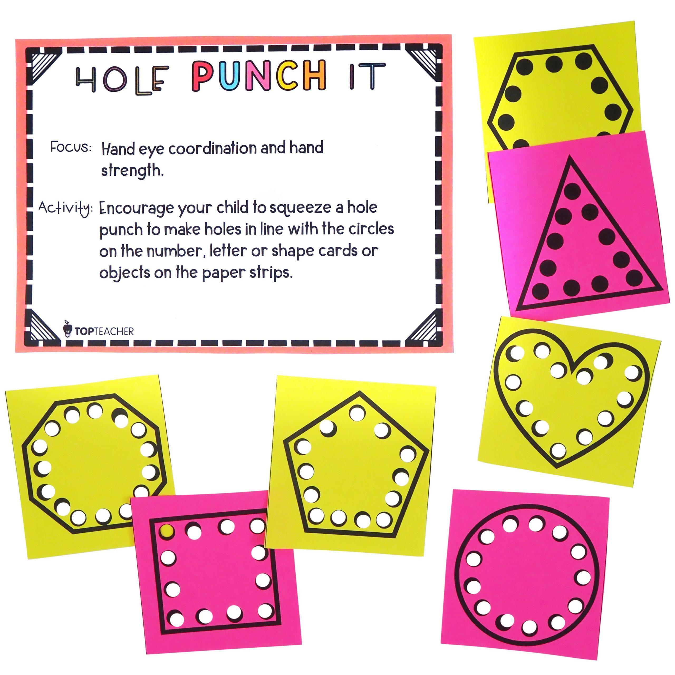 Hole Punch It Shapes - Top Teacher
