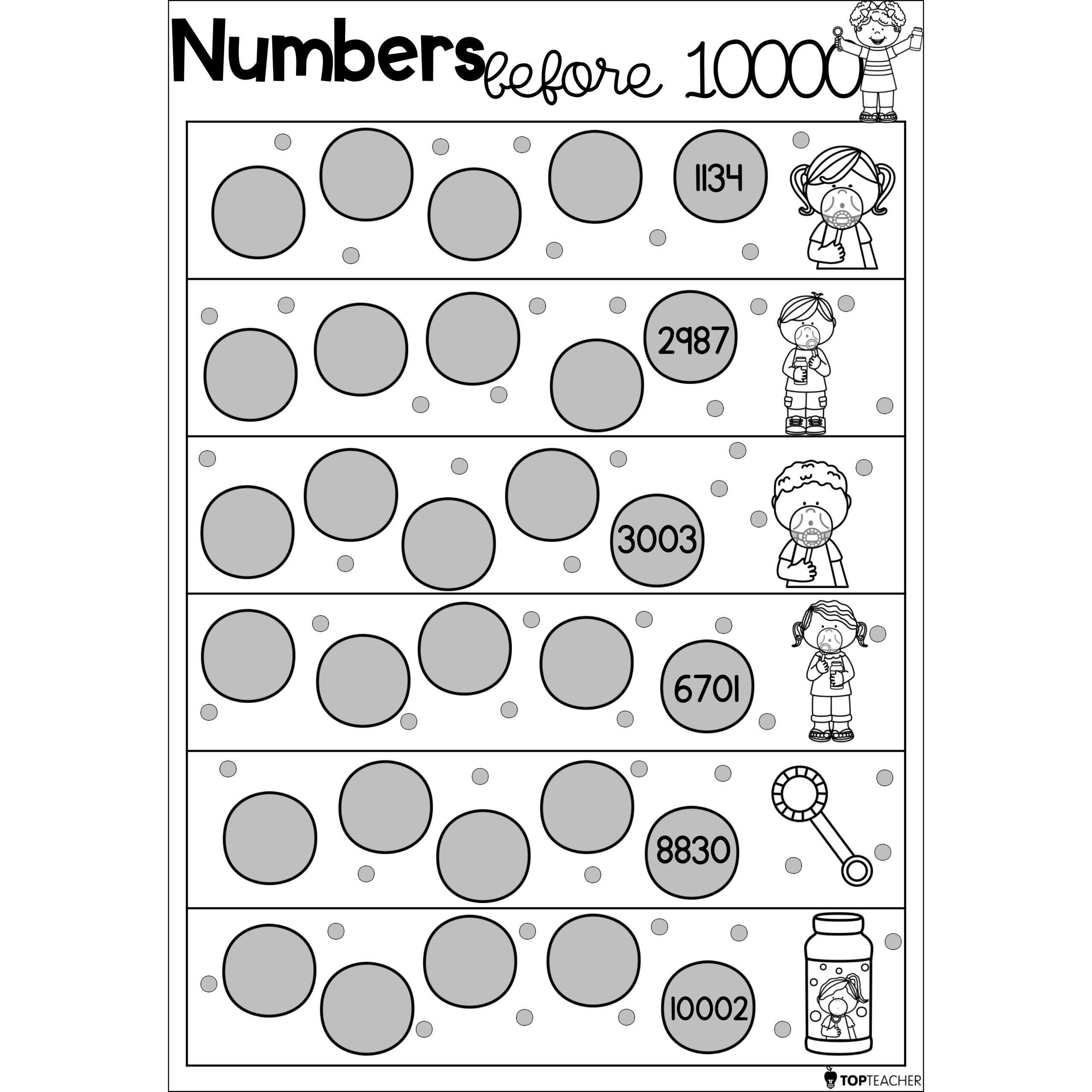 Visualizing Numbers Up To 10 000 Worksheets Grade 2