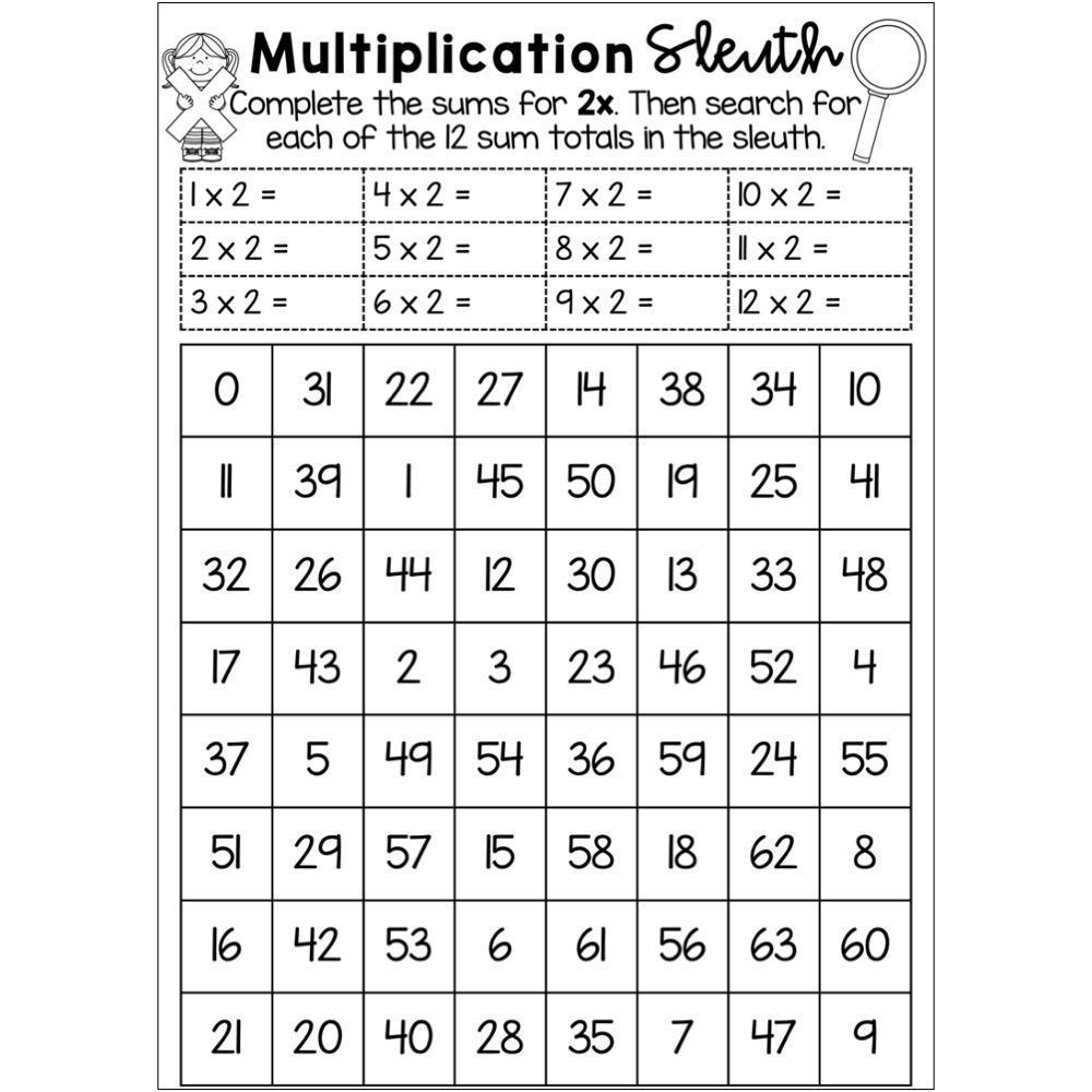 Multiplication Sleuth: 1-12x Tables - Top Teacher