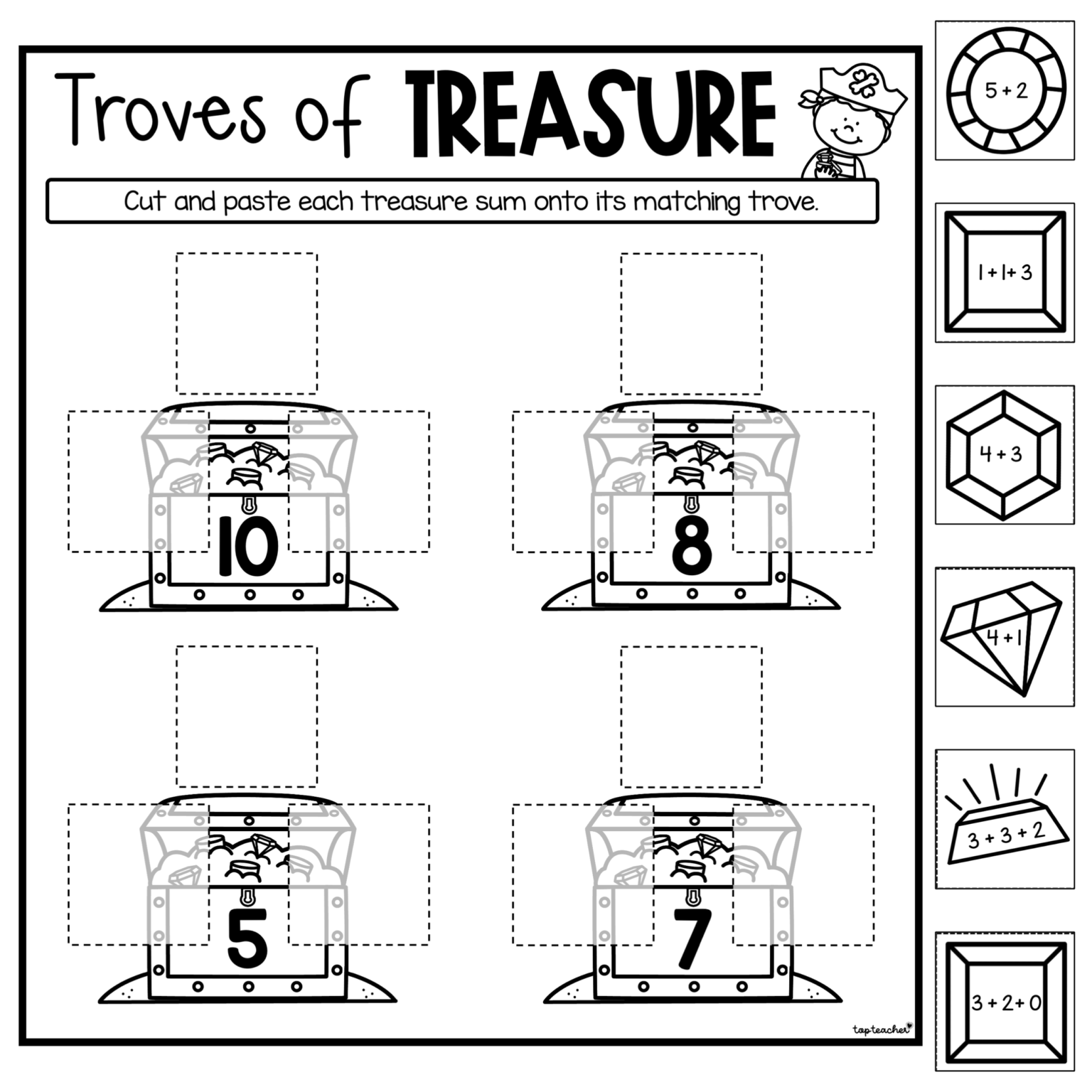Troves Of Treasure To 10 Partitioning Sums Top Teacher