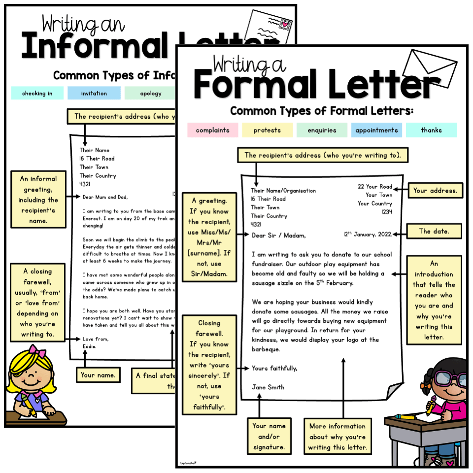 Writing Formal Informal Letter Posters Top Teacher   Writing Formal And Informal Letter Posters Top Teacher 