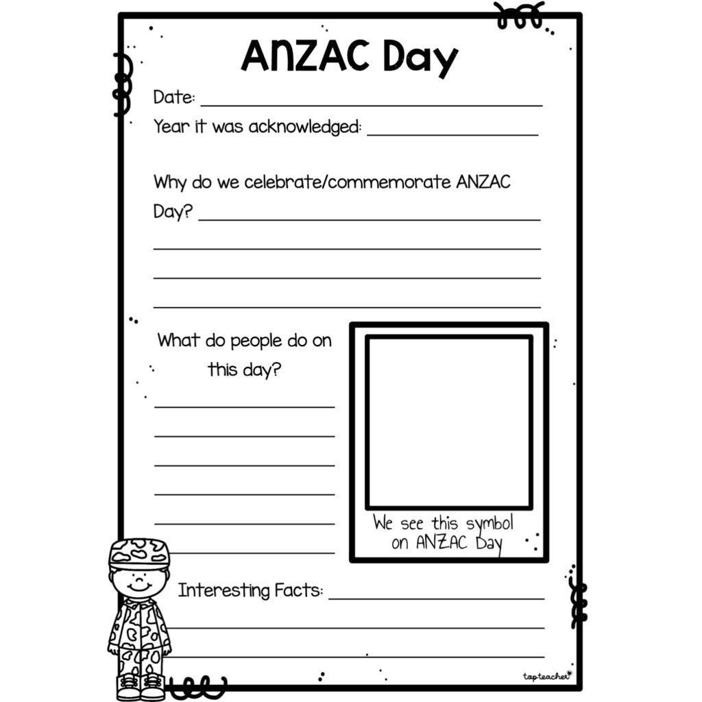 ANZAC Day Worksheet – Top Teacher