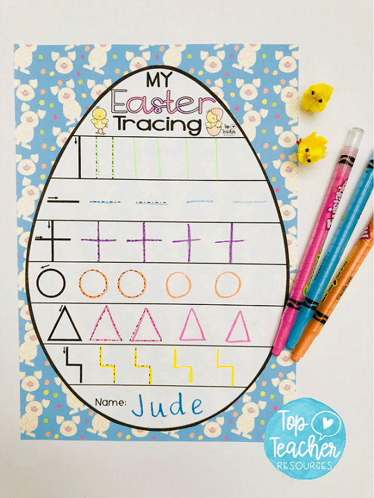 Easter Egg Tracing Template Top Teacher