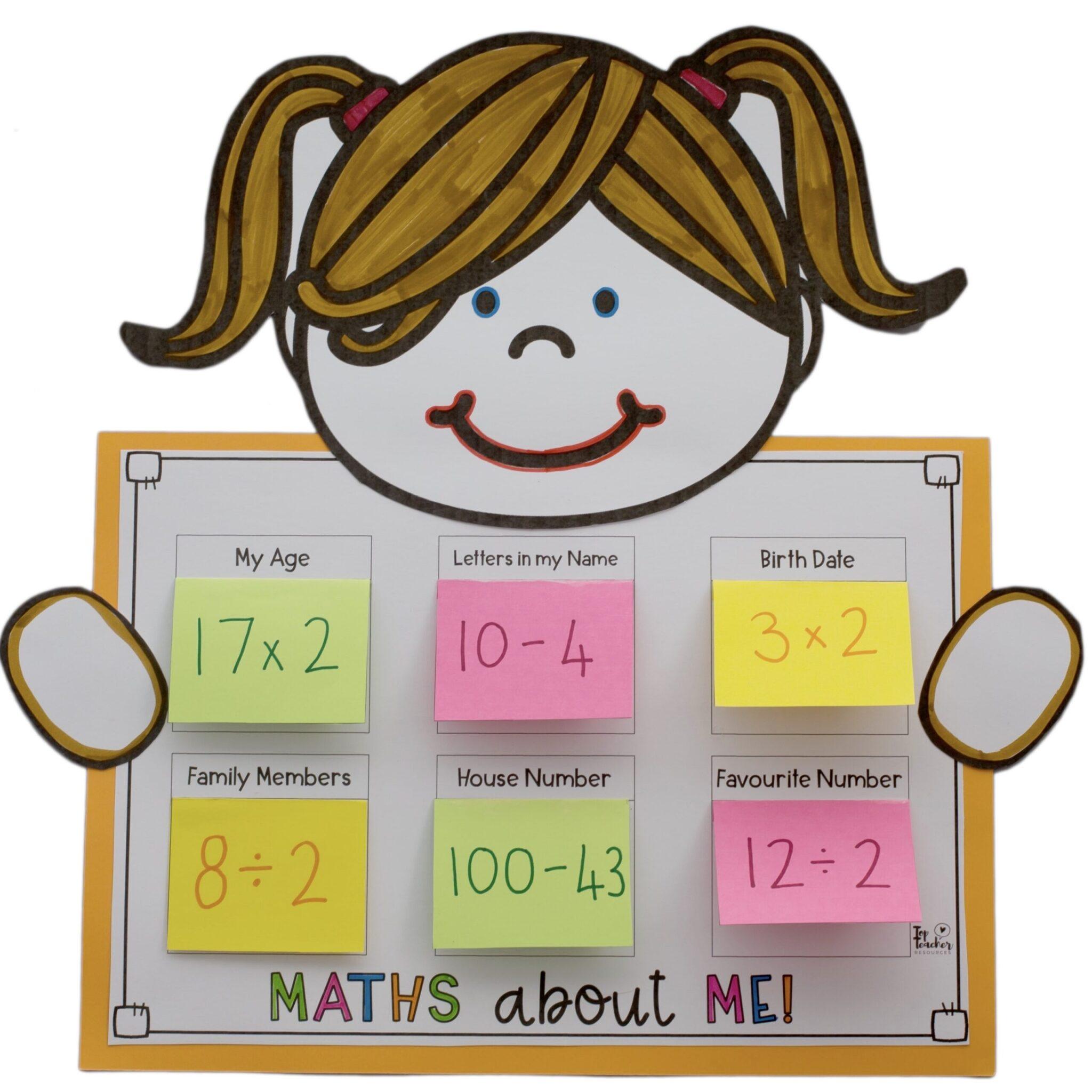 Maths About Me: Back to School Activity – Top Teacher