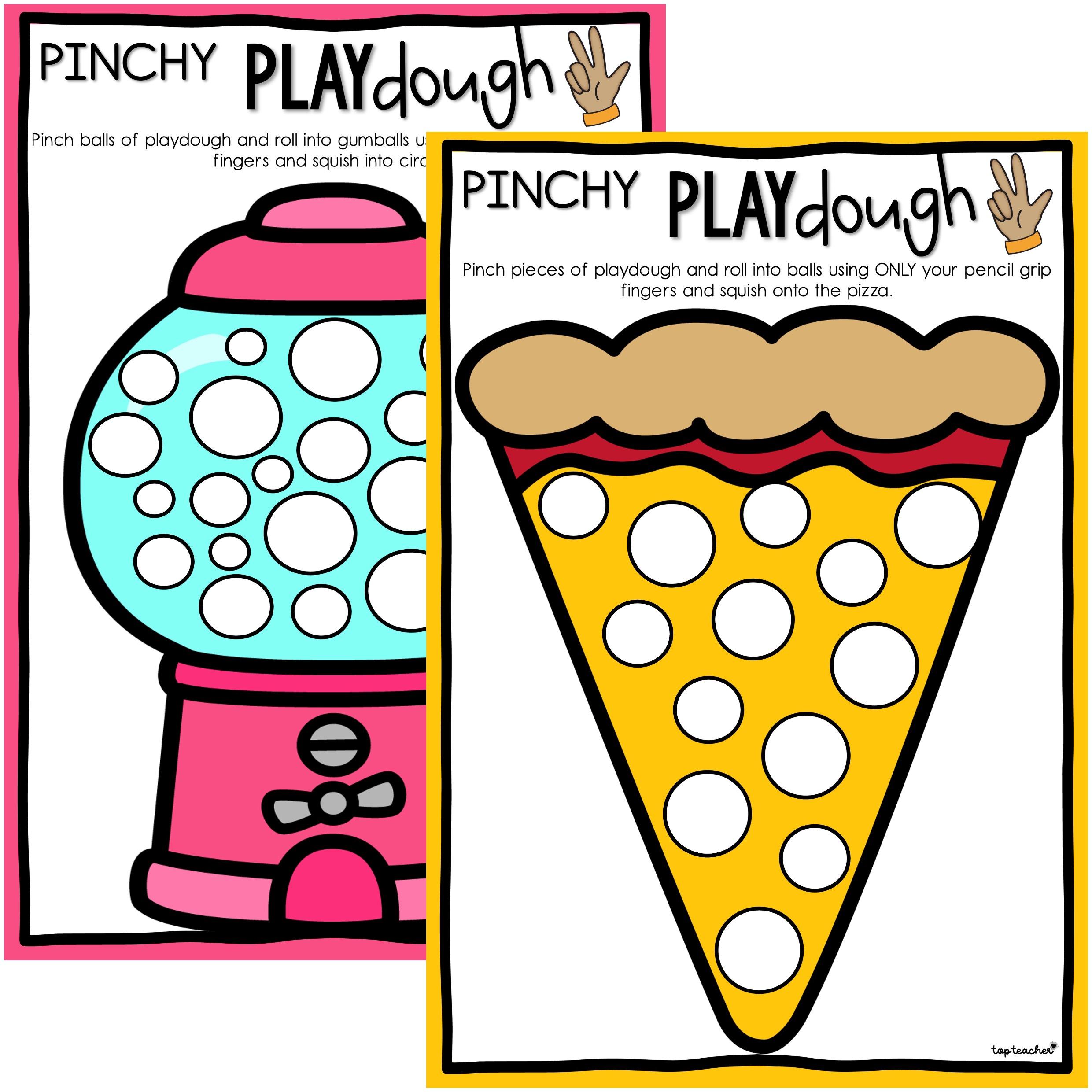 Pinchy Playdough Mats - Top Teacher
