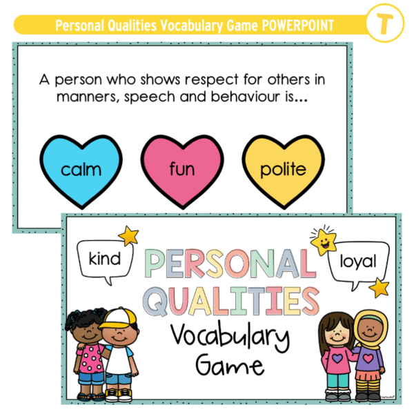 Personal Qualities Vocabulary Game POWERPOINT - Image 2