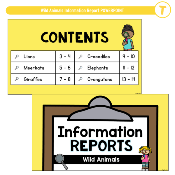 Wild Animals Information Report POWERPOINT - Image 2
