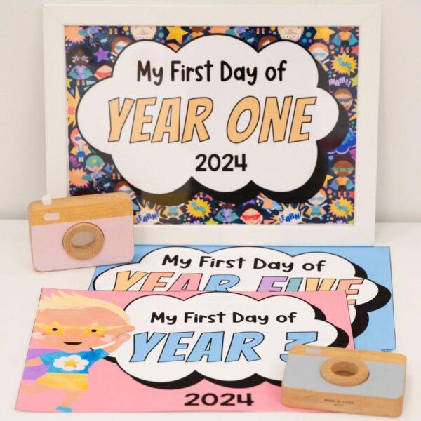First & Last Day Photo Sign Hero Kids: Back to School - Image 3