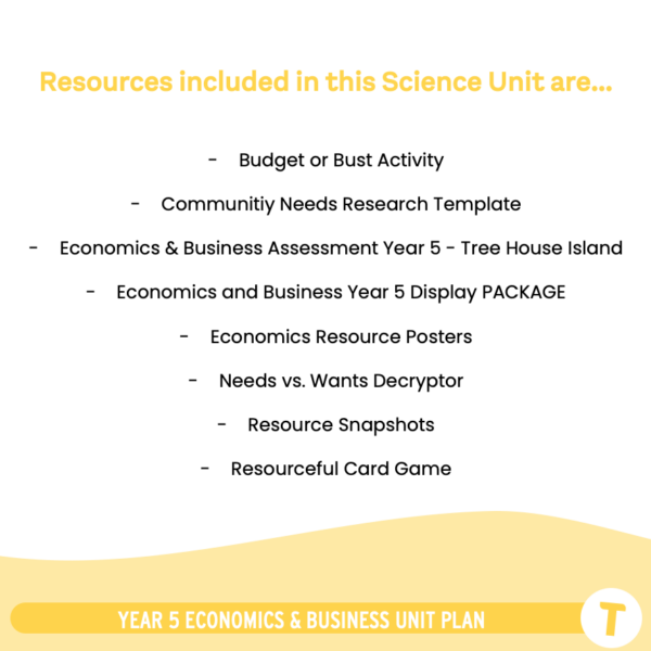 Economics & Business Year 5 UNIT PLAN - Image 5