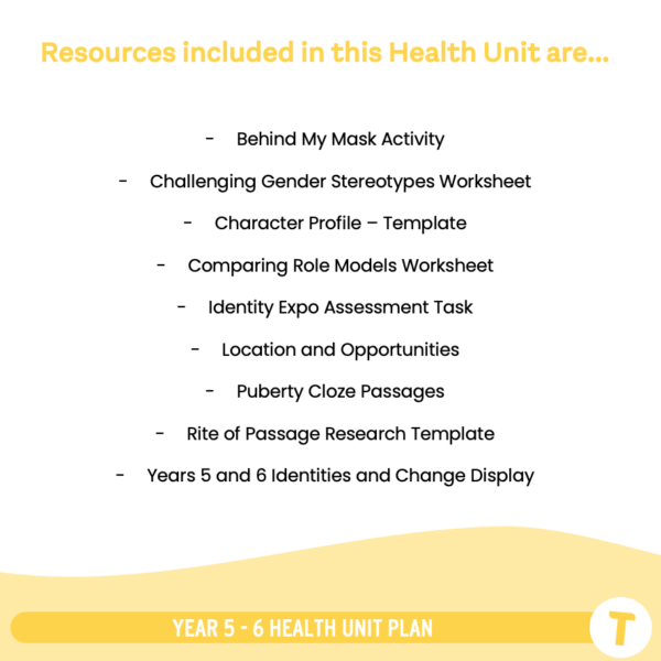 Health Years 5 & 6 Identities & Change UNIT PLAN - Image 5