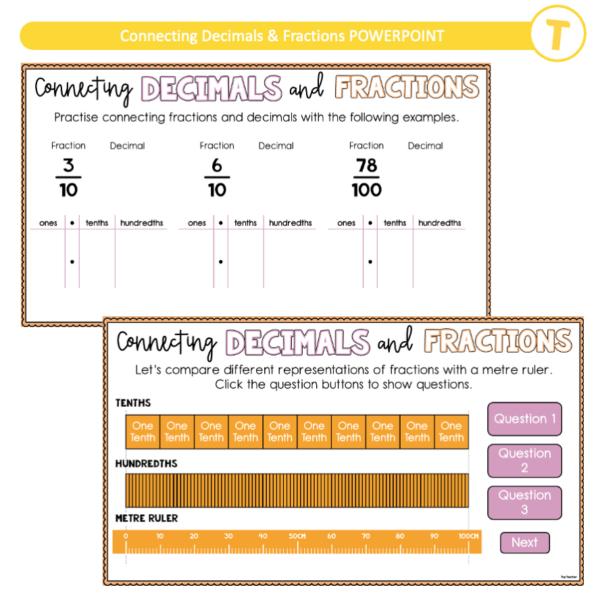 Connecting Decimals & Fractions POWERPOINT - Image 3