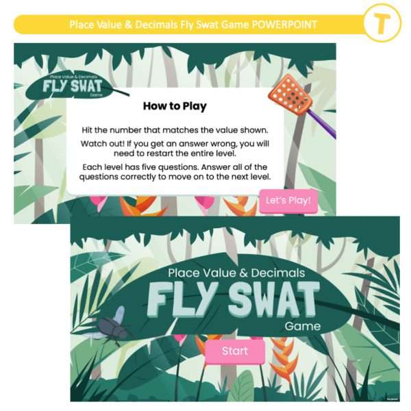 Place Value & Decimals Fly Swat Game POWERPOINT - Image 2