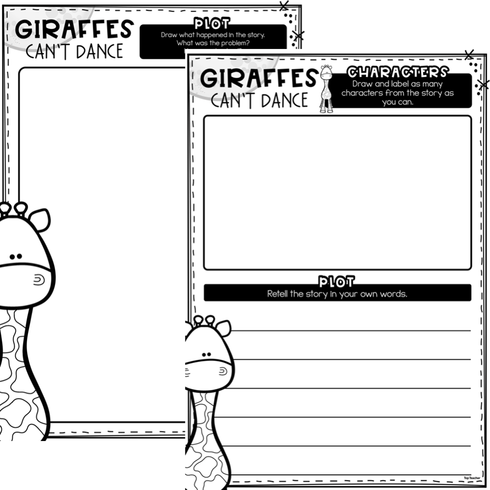 Giraffes Can’t Dance Worksheets STATE FONTS - Top Teacher