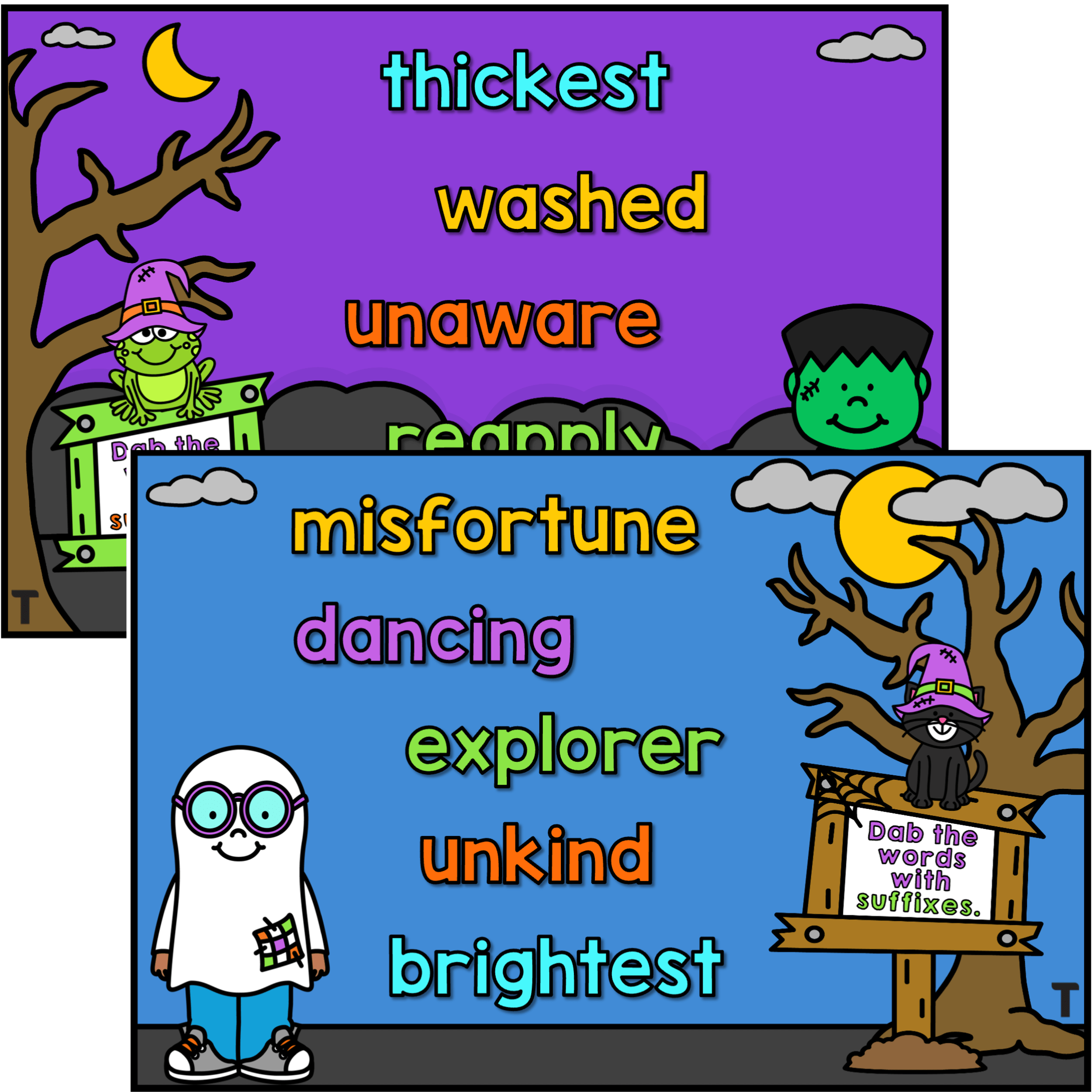 Suffix Task Cards Suffix Dabber top teacher
