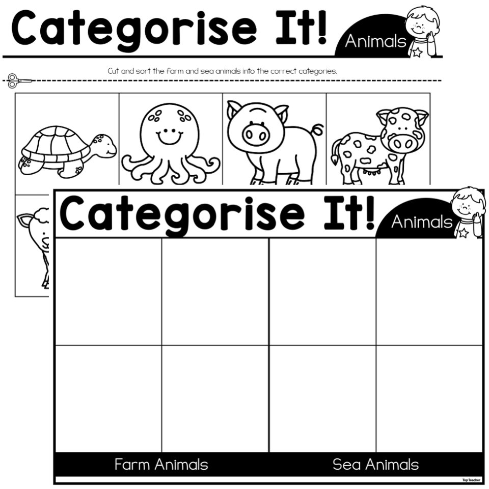 Oral Language Categorise It top teacher
