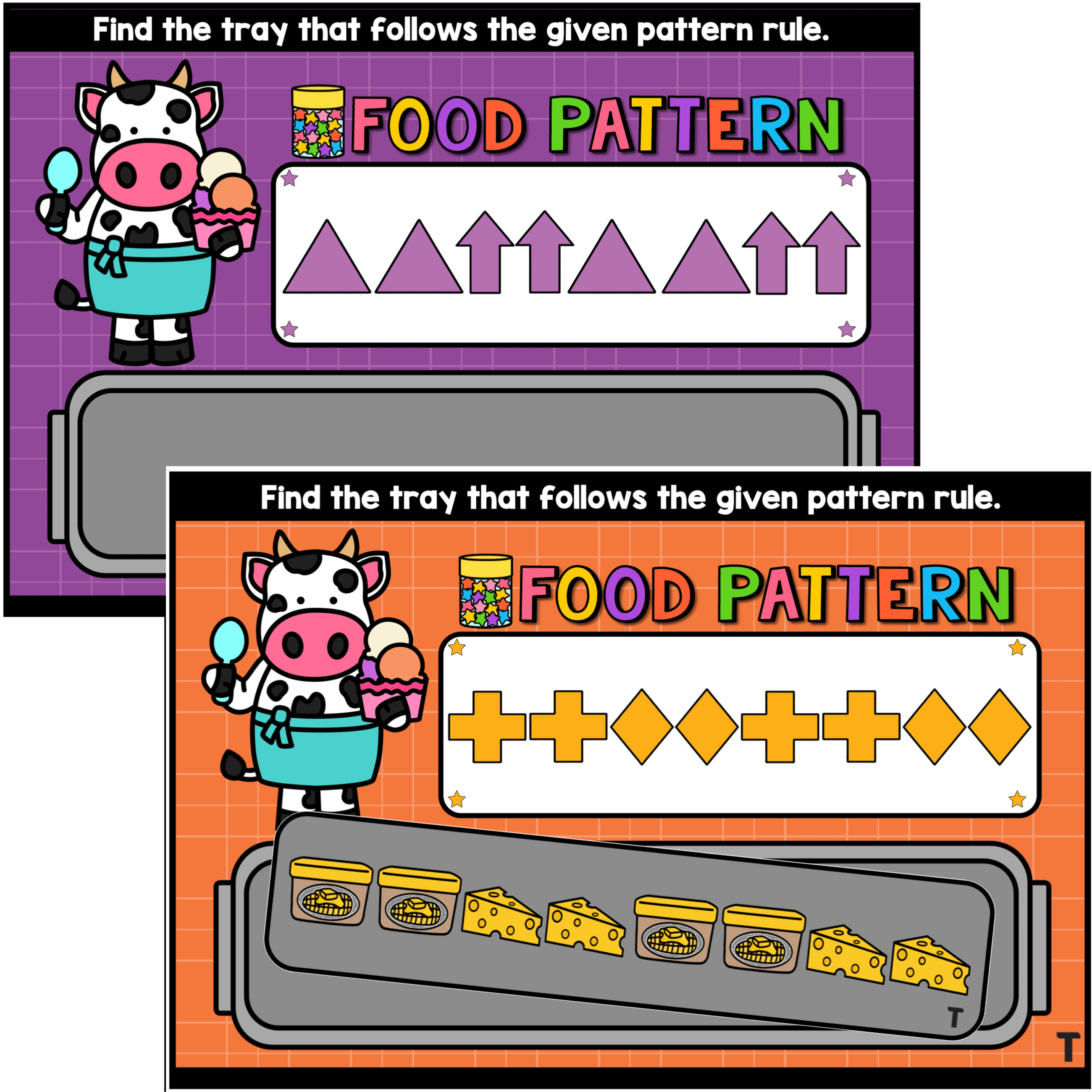 Additive Patterns Task Cards Food Pattern top teacher