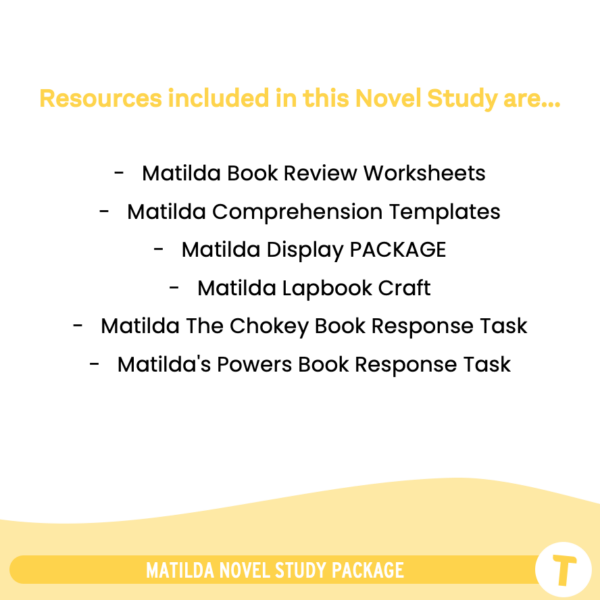 Matilda Novel Study PACKAGE - Image 5