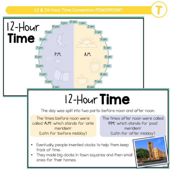 12 & 24-Hour Time Conversion POWERPOINT - Image 3