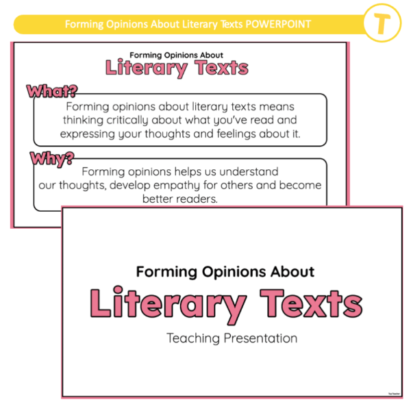 Forming Opinions About Literary Texts POWERPOINT - Image 2