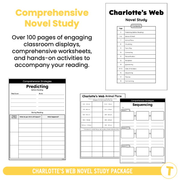 Charlotte's Web Novel Study PACKAGE - Image 2