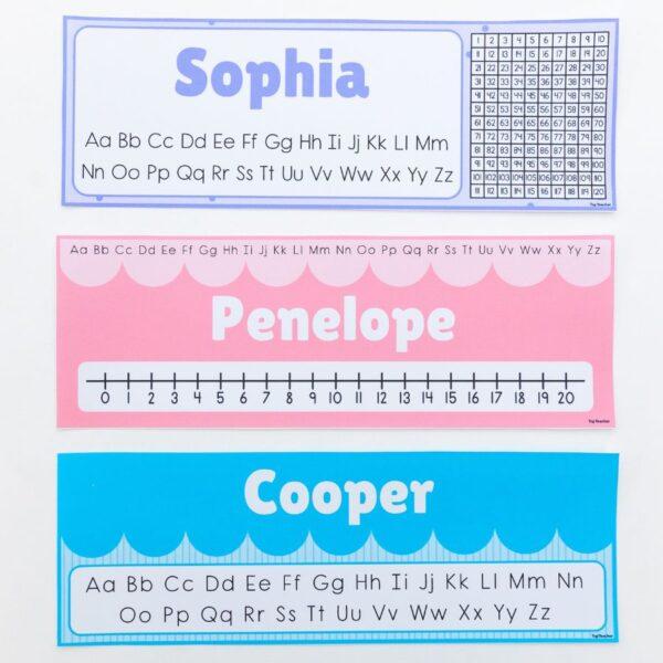 Alphabet Desk Mats Number Line Pastel - Image 2