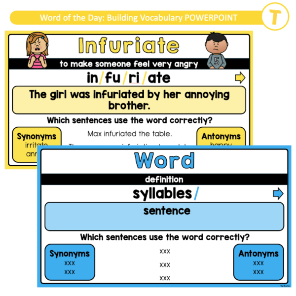 Word of the Day: Building Vocabulary POWERPOINT - Image 3