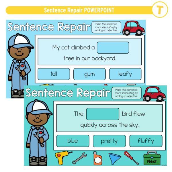 Sentence Repair: Using Adjectives & Adverbs to Improve Sentences POWERPOINT - Image 4