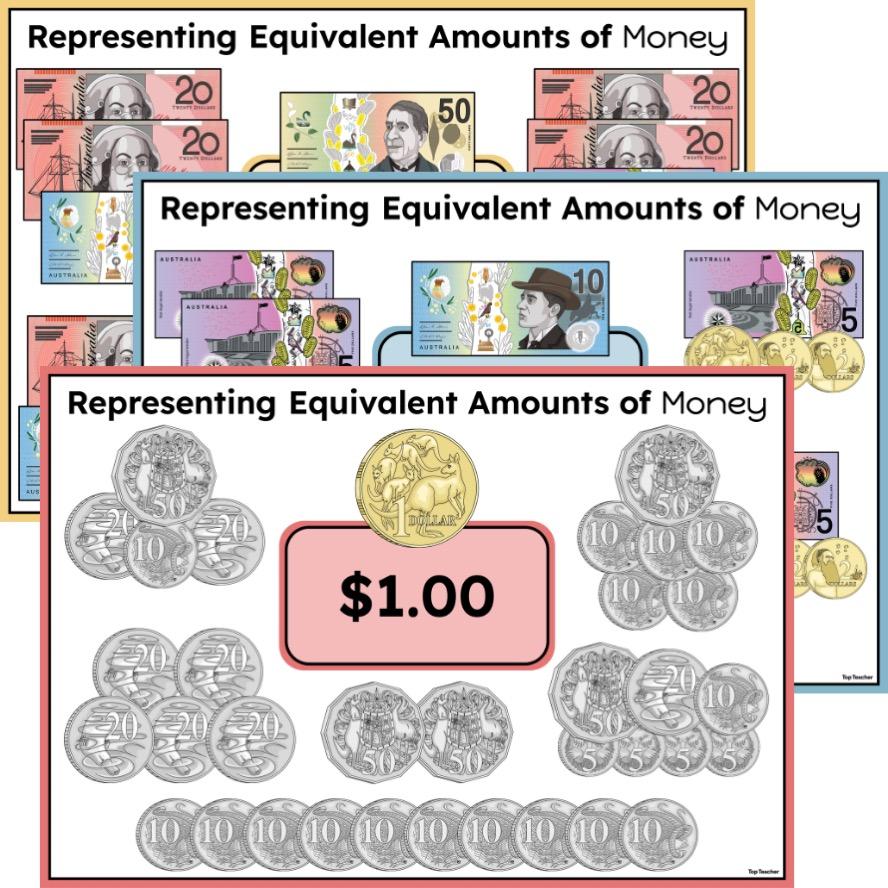 Equivalent Money Posters top teacher