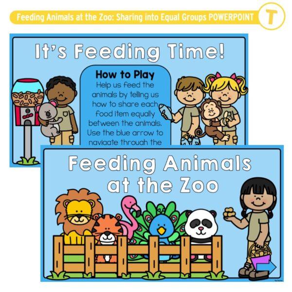 Feeding Animals at the Zoo: Sharing into Equal Groups POWERPOINT - Image 2