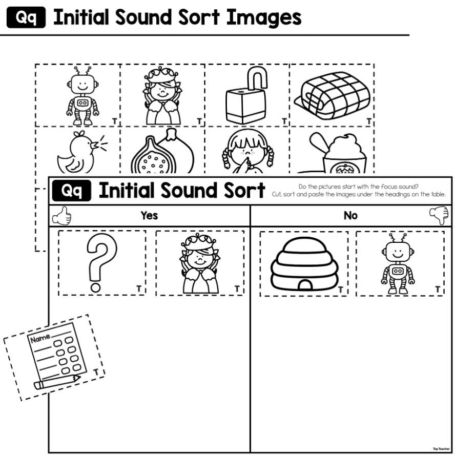 Initial Sound Sort Letter Q Cover Image