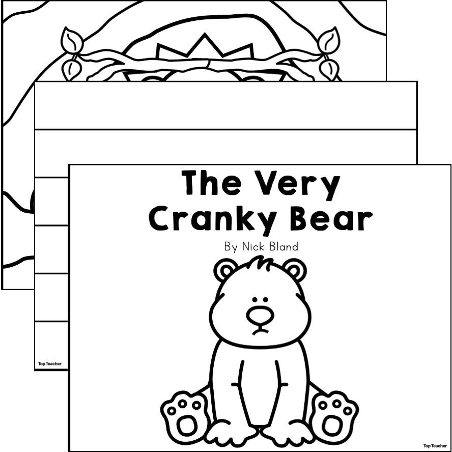 The Very Cranky Bear Written Retell Booklet Cover Image