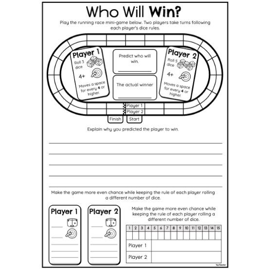 Who Will Win Worksheet Top Teacher